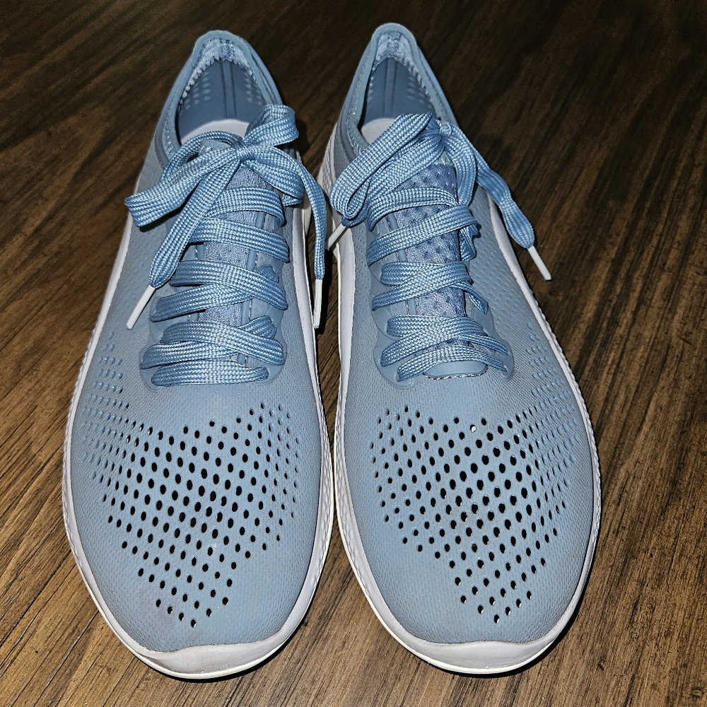CROCS Lite Ride Blue Sneakers with Breathable Knit Upper M9 - Picture 2 of 7